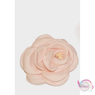 Τριαντάφυλλο υφασμάτινο με στημόνες, σομόν, 8cm, 1τμχ. Fashion items