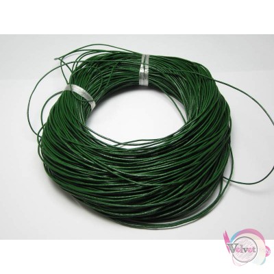 Δερμάτινο κορδόνι, πράσινο σκούρο, 2mm, 10 μέτρα Δερμάτινα