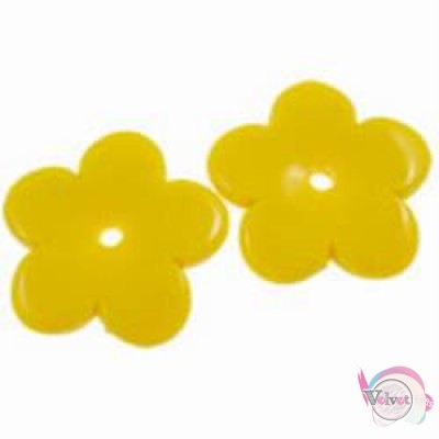 Λουλούδια ακρυλικά, κίτρινα, 25mm, 25τμχ  Ακρυλικές χάντρες
