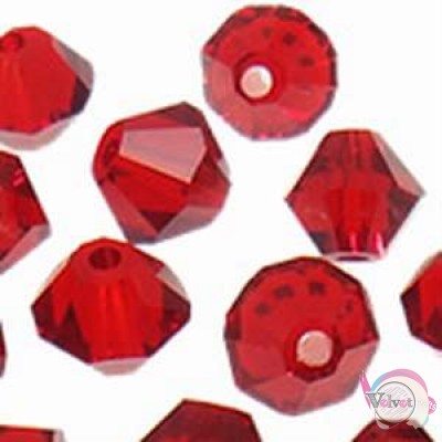 Κρυσταλλάκια Swarowski, siam red, 6mm, 25τμχ. Κωνικά