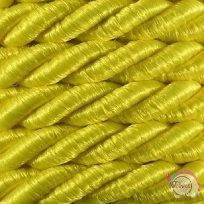 Κορδόνι στριφτό πολυεστερικό, κίτρινο, 8mm, 5 μέτρα Στριφτά
