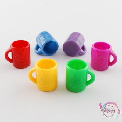 Cups, colorful, 19mm, 30pcs Fashion items