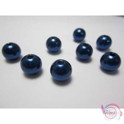 Πέρλες ακρυλικές, μπλε, 10mm, 100τμχ. Ακρυλικές Πέρλες