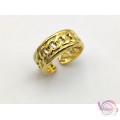 Ατσάλινο δαχτυλίδι, αλυσίδα, χρυσό, 1τμχ. Δαχτυλίδια γυναικεία