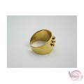 Ατσάλινο δαχτυλίδι με στρας, χρυσό, 15mm, 1τμχ. Aτσάλινα γυναικεία δαχτυλίδια