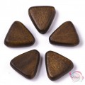 Ξύλινες χάντρες, τρίγωνο, καφέ σκούρο, 16x5.5mm,  10τμχ. Ξύλο