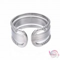 Ατσάλινo δαχτυλίδι για γυναίκες, ασημί, 18mm, 1τμχ Δαχτυλίδια γυναικεία