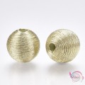 Aκρυλικές χάντρες επικαλυμμένες με χρυσό πολυεστερικό κορδόνι, 14~15mm, 5τμχ Ακρυλικές χάντρες