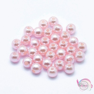 Πέρλες ακρυλικές, ροζ, 6mm, 300τμχ. Ακρυλικές Πέρλες