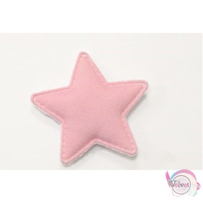 Αστέρι πάνινο, ροζ, 4.5cm, 5τμχ. Fashion items