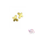Πεταλούδες ακρυλικές περαστές, χρυσές, 46mm, 10τμχ. Ακρυλικές χάντρες