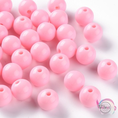 Χάντρες ακρυλικές, ροζ, 12mm, 100τμχ. Ακρυλικές χάντρες