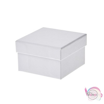 Kουτάκι χάρτινο, λευκό, 7cm, 1τμχ. Κουτιά 