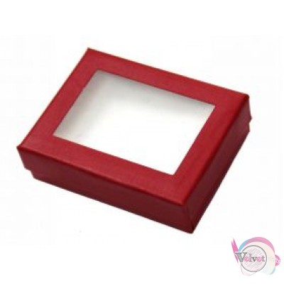 Κουτάκι δώρου με σφουγγαράκι, κόκκινο, 8.5x6.5cm, 2τμχ Συσκευασίες