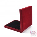 Βελούδινο κουτί δώρου για κοσμήματα, τετράγωνο, κόκκινο σκούρο, 15.4cm, 1τμχ. Συσκευασίες