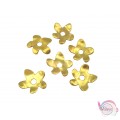 Μεταλλικό στοιχείο λουλούδι, περαστό, χρυσό, 19.5mm, 30τμχ. Διακοσμητικά καπελάκια