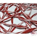 Κορδόνι βαμβακερό, μονόκλωνο, κόκκινο-λευκό, 3mm, 60μέτρα Βαμβακερά