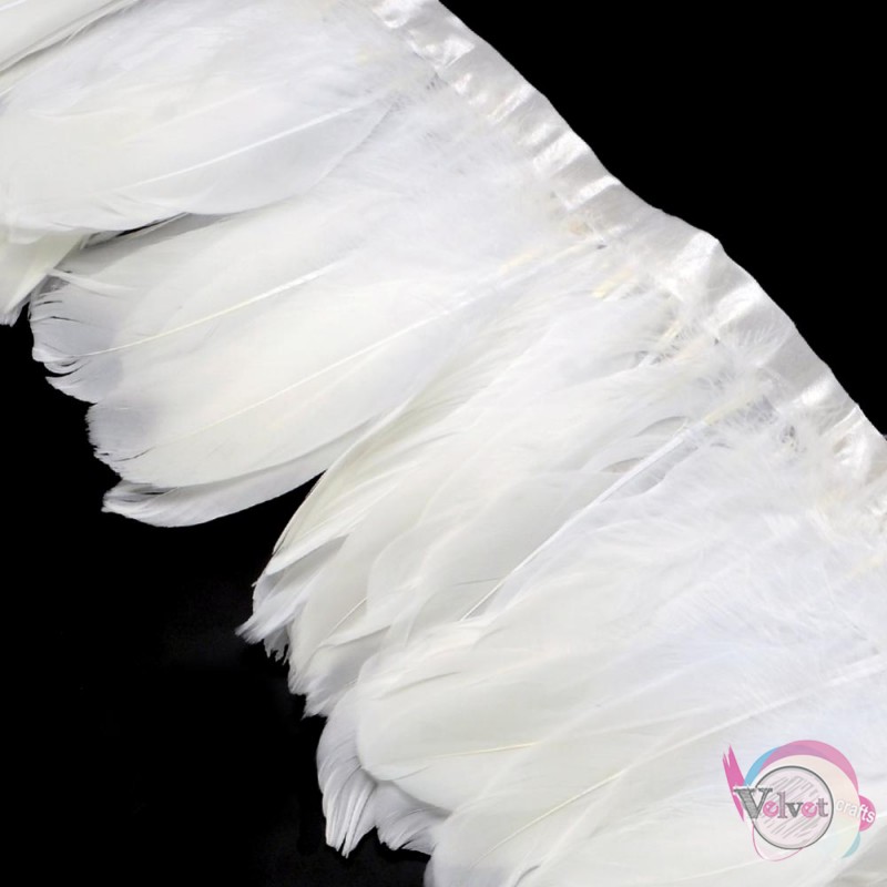 Τρέσα, φτερά χήνας, λευκά, 100~180mm, ~90cm Fashion items
