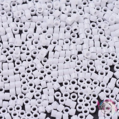 Χάντρες, MIYUKI® Delica Beads, λευκό, 11/0, 5gr. Miyuki Delica