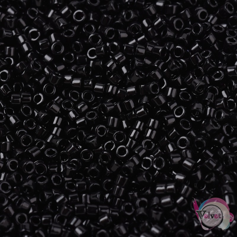 Χάντρες, MIYUKI® Delica Beads, Μαύρο 11/0, 5gr. Miyuki Delica