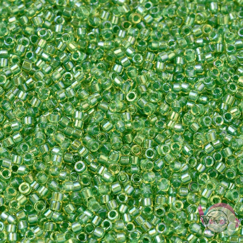 Χάντρες, MIYUKI® delica beads, κιτρινοπράσινο, 11/0, 5gr. Miyuki Delica