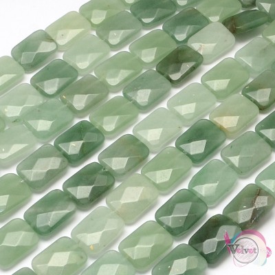Πράσινη Αβεντουρίνη, ορθογώνια ταγιέ, 16mm, ~13τμχ. Αβεντουρίνη