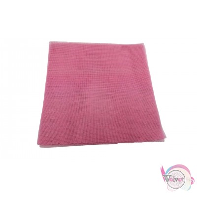 Γάζα, τετράγωνη, ροζ, 25cm, 1τμχ Mανδήλια-τούλια