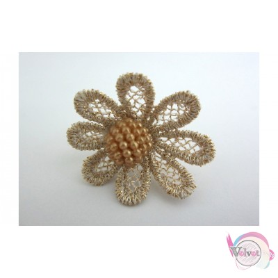 Handmade knit flower, 40mm,   4pcs Fashion items