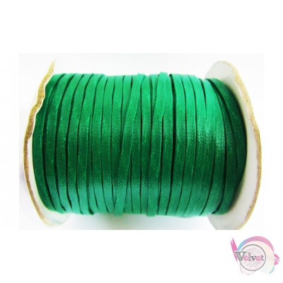 Κορδόνι snake cord, πλακέ, πράσινο, 4mm, 10 μέτρα Κορδόνια φίδι