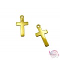 Μεταλλικός σταυρός, κρεμαστός, χρυσό, 25mm, 20τμχ. Σταυροί