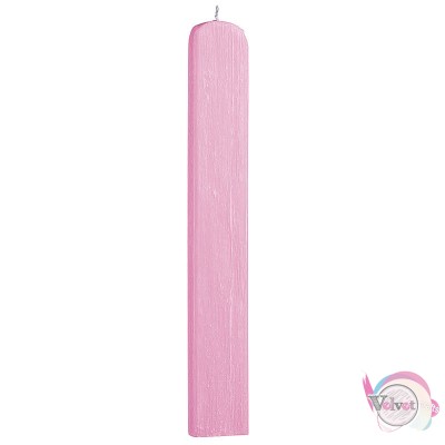 Aρωματικό κερί, ροζ, πλακέ σαγρέ, 25cm, 1τμχ. Αρωματικές λαμπάδες