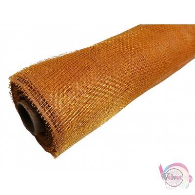 Nylon net roll, honey-gold, 50cm, 10meters Fabrics-Rolls