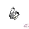 Ατσάλινo δαχτυλίδι, ασημί, 20mm, 1τμχ Δαχτυλίδια γυναικεία