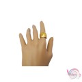 Ατσάλινo δαχτυλίδι, χρυσό, 20mm, 1τμχ Δαχτυλίδια γυναικεία