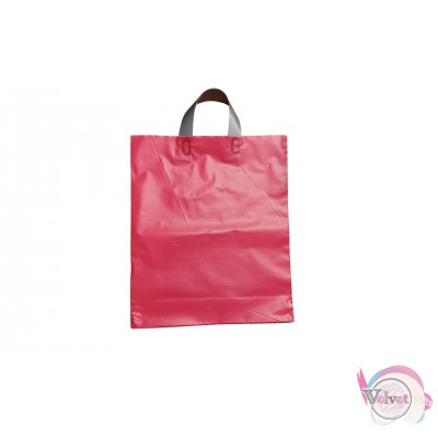 Πλαστική σακούλα, με χερούλι, κόκκινη, 41x34.5cm, 1kg. Σακούλες