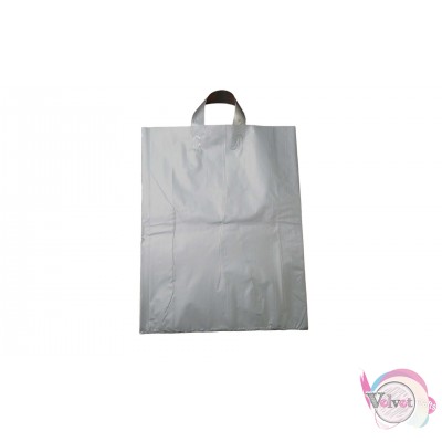 Πλαστική σακούλα, με χερούλι, γκρι, 50.5x40cm, 1kg. Σακούλες