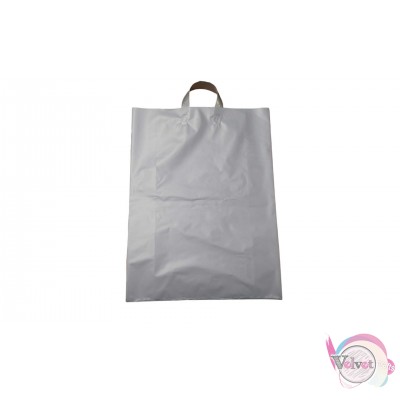Πλαστική σακούλα, με χερούλι, γκρι, 60.5x45.5cm, 1kg. Σακούλες