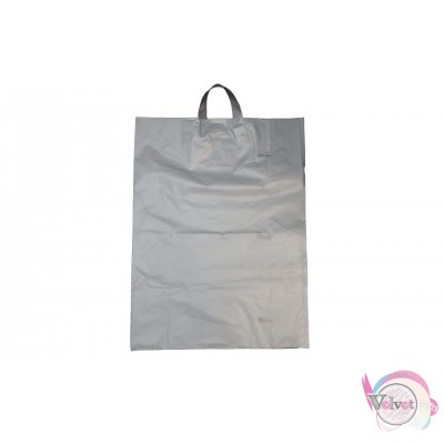 Πλαστική σακούλα, με χερούλι, γκρι, 69.5x51cm, 1kg. Σακούλες