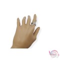 Ατσάλινο δαχτυλίδι με σχέδιο, ασημί, 1τμχ Δαχτυλίδια γυναικεία