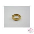 Ατσάλινο δαχτυλίδι,  χρυσό, 5mm, 1τμχ. Aτσάλινα γυναικεία δαχτυλίδια