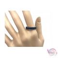 Ατσάλινο δαχτυλίδι με μπλε κρυσταλλάκια, ασημί, 1τμχ Δαχτυλίδια γυναικεία