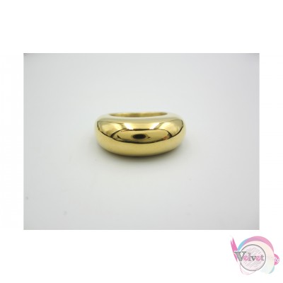 Ατσάλινο δαχτυλίδι, χρυσό, μπομπέ. Δαχτυλίδια γυναικεία
