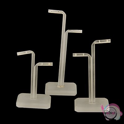Stand από plexiglass για σκουλαρίκια, διάφανα, 55mm, 1σετ Stands-Θήκες