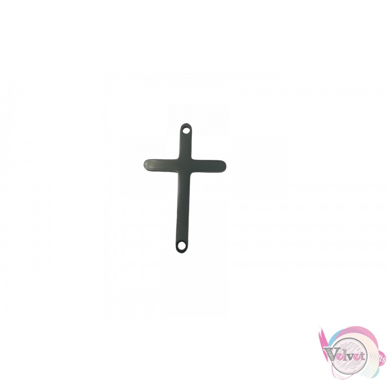 Ατσάλινος σταυρός, σύνδεσμος, μαύρος, 25mm, 3τμχ. Links