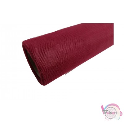 Greek tulle roll, dark red, 70cmx20meters. Fabrics-Rolls