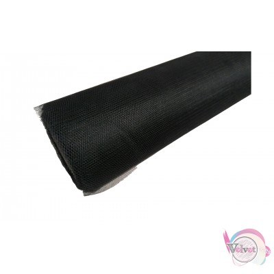 Greek tulle roll, black, 70cmx20meters. Fabrics-Rolls