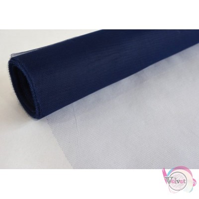 Greek tulle roll, honeycomb, navy blue, 70cmx20meters. Fabrics-Rolls
