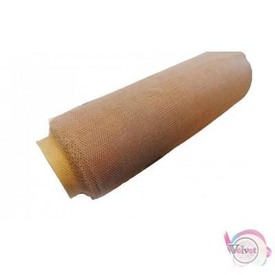 Greek tulle roll, brown, 70cmx20meters. Fabrics-Rolls