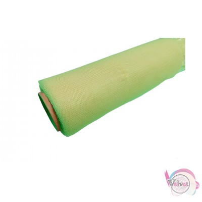 Greek tulle roll, honeycomb, light green, 70cmx20meters. Fabrics-Rolls