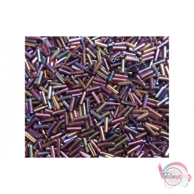 Μακαρονάκι, μοβ τιτανίου, ~6mm, 100γραμμάρια Μακαρονάκι